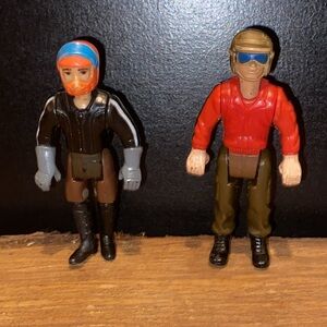 Vintage 80s Tootsie Set of 2 Dirt Bike Riders. 3 in.